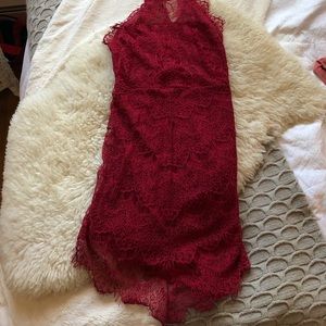 Intimately free people red lace dress